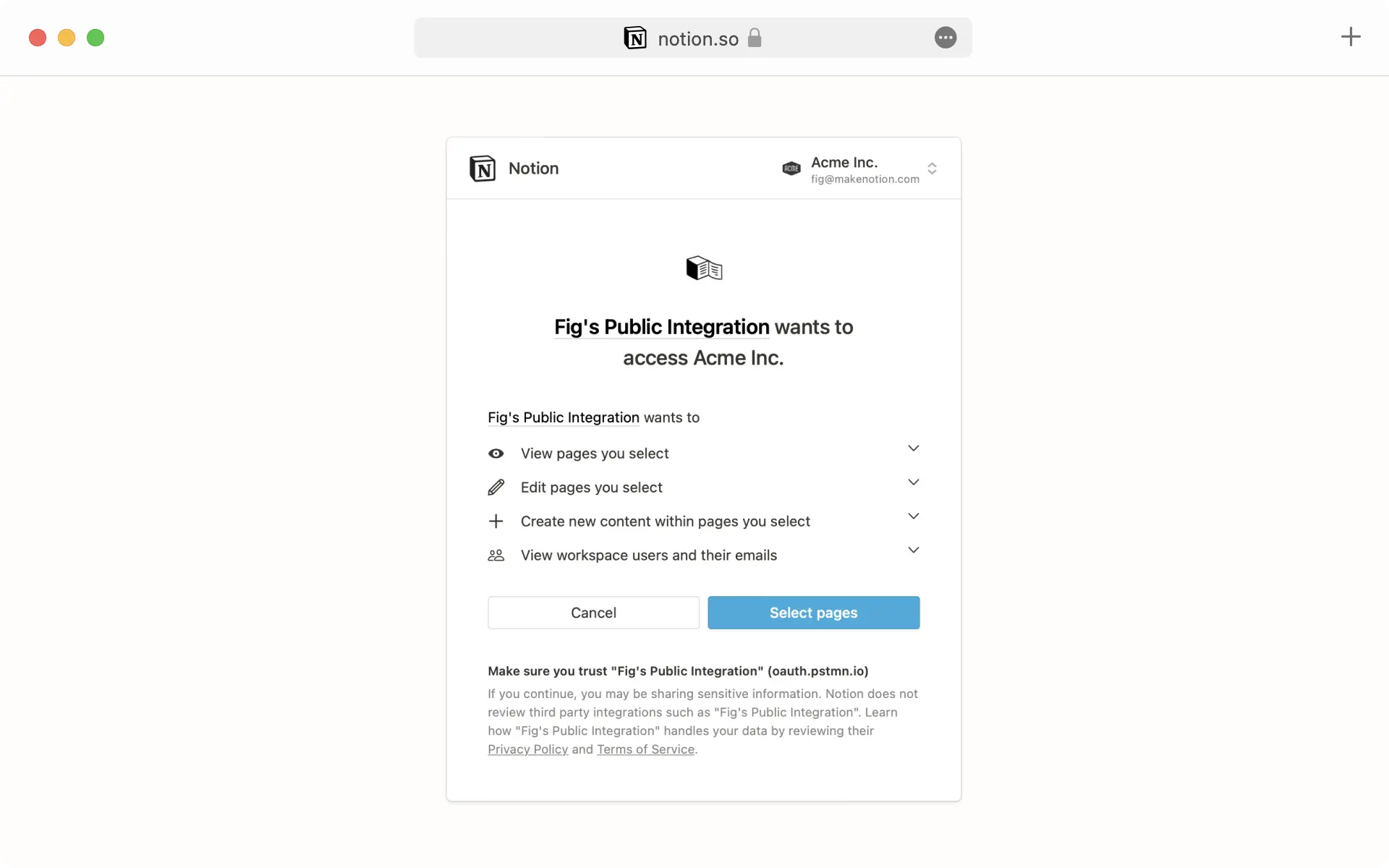 Add & manage integrations - OAuth
