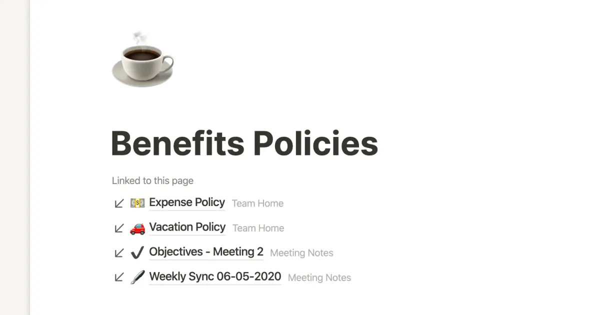 Creating links & backlinks