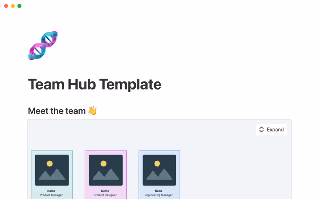 Whimsical's team hub